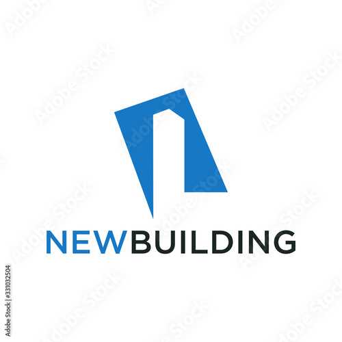 Letter L in building logo city real estate vector