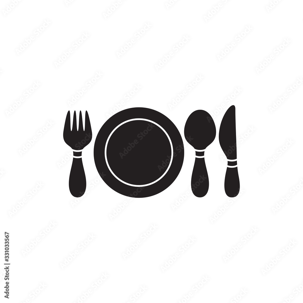 Fototapeta restaurant icon vector logo template