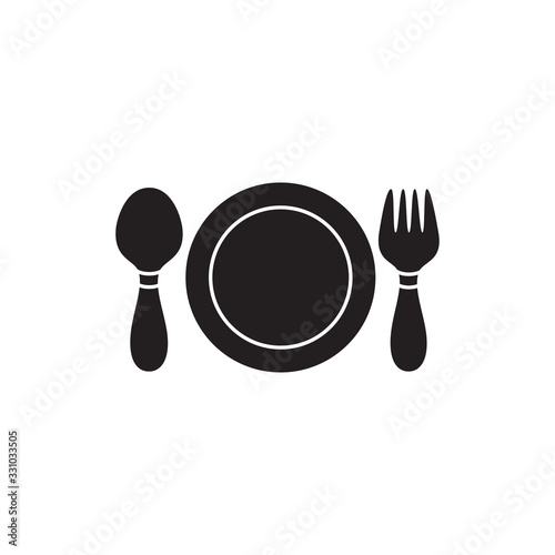 Fototapeta restaurant icon vector logo template