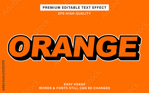 orange text effect