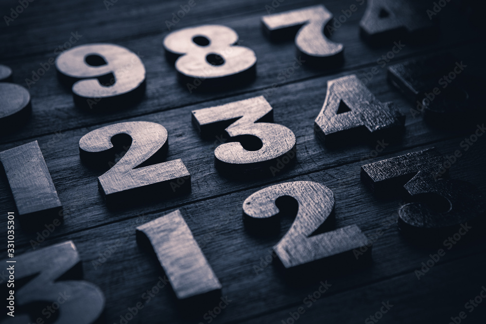 Background of numbers. from zero to nine. Numbers texture. Finance data concept. Mathematic. Seamless pattern with numbers. financial crisis concept. Business success. 
