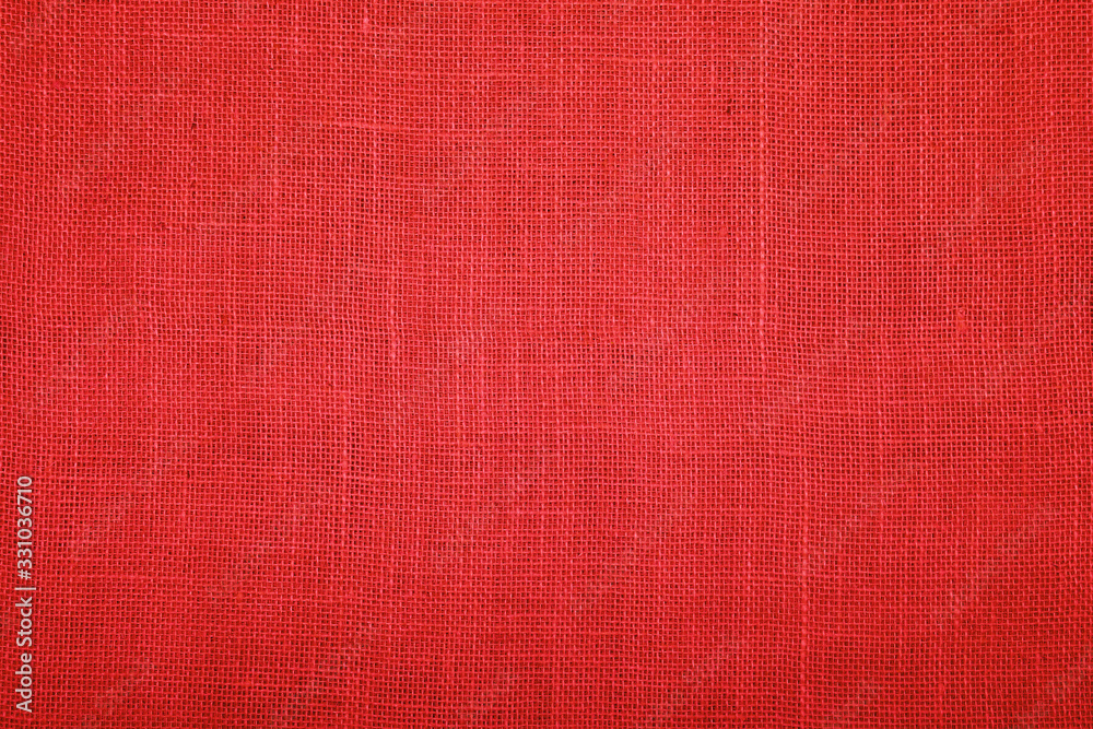 Red burlap jute canvas texture background Stock Photo | Adobe Stock