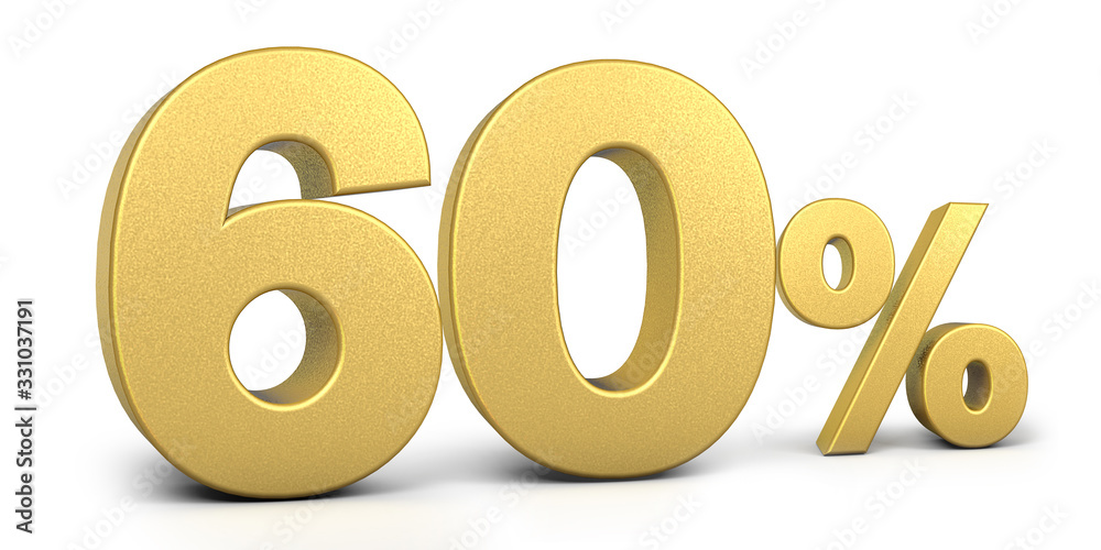 Golden 60 Percent Off Discount Sign, Special Offer 60% Off Discount Tag, Save On 60% Icon, Golden Sale Symbol, Gold Sale sixty, 3d render Golden 60 Percent Off Discount Sign, Special Offer 60% Off Discount Tag, Save On 60% Icon, Golden Sale Symbol, Gold Sale sixty, 3d render