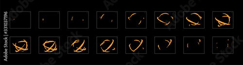 Shine dust animation effect. shiny effect sprite sheet. frame by frame classic animation sprite sheet for game, cartoon, video, animation or motion
