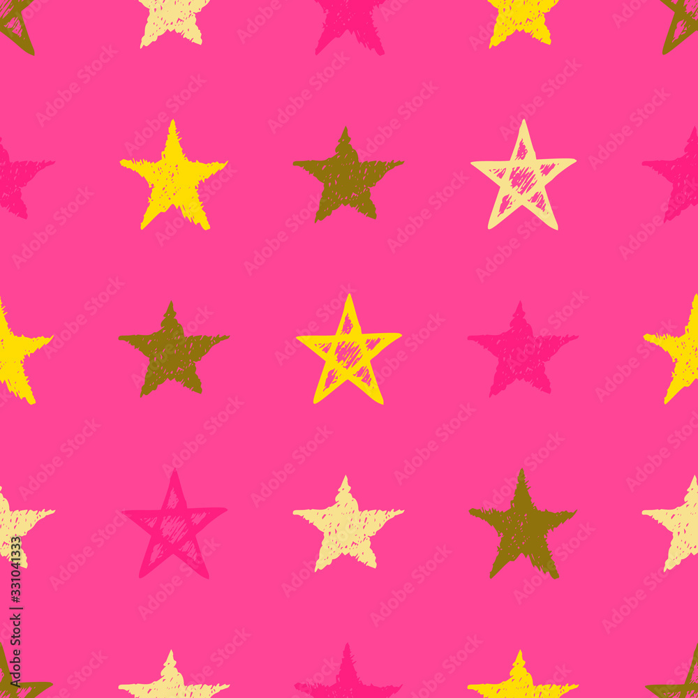 Seamless doodle hand drawn stars Seamless doodle hand drawn stars