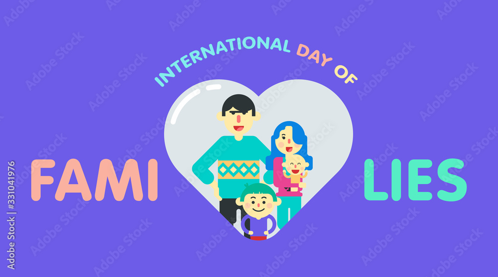 International Day Of Families Background Illustration Vector