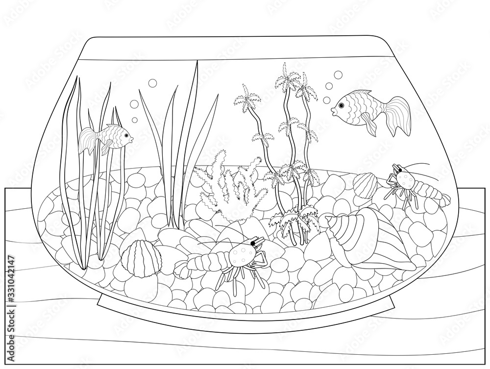 Fish tank Drawing by Shibin Varghese - Pixels-saigonsouth.com.vn