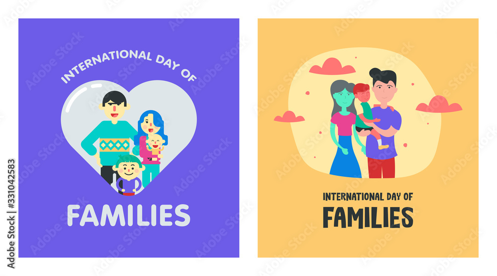 International Day Of Families Background Illustration Vector