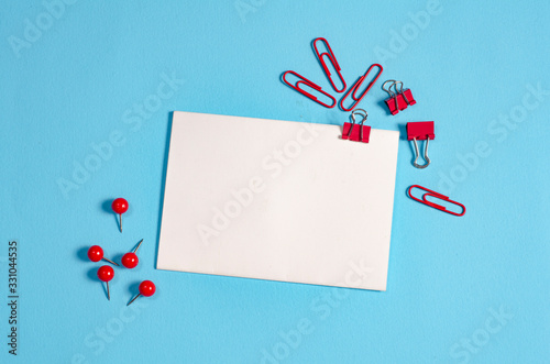 blue stationery table 