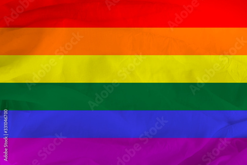LGBT rainbow flag  Pride flag  Freedom flag - the international symbol of the lesbian  gay  bisexual and transgender community  the concept of the human rights movement