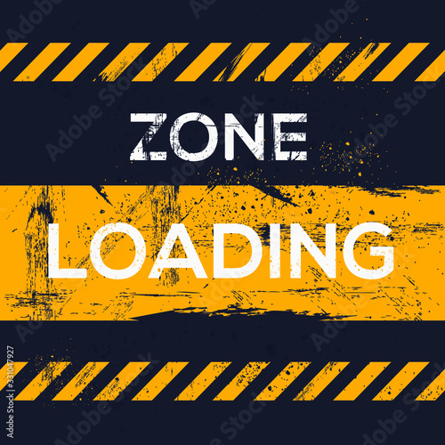  Warning sign (loading zone), vector illustration.