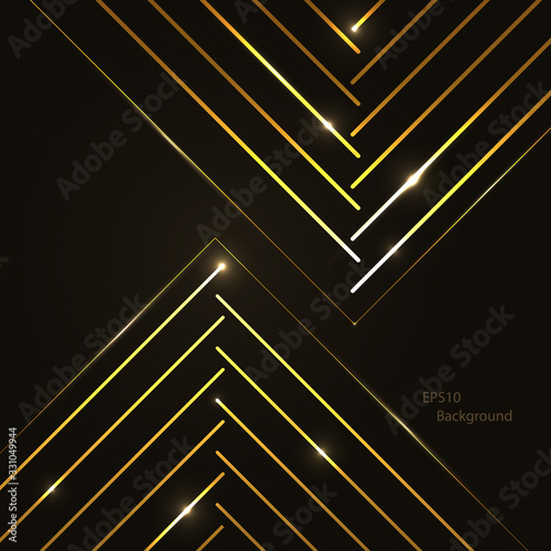 Abstract backgroud with gold color line design