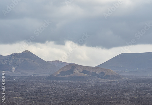 Volcanic landscape of Timanfaya National Park on island Lanzarote © wlad074