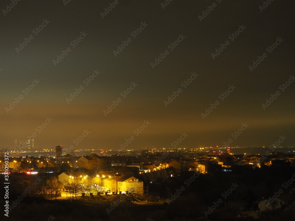 Madrid iluminado, de noche