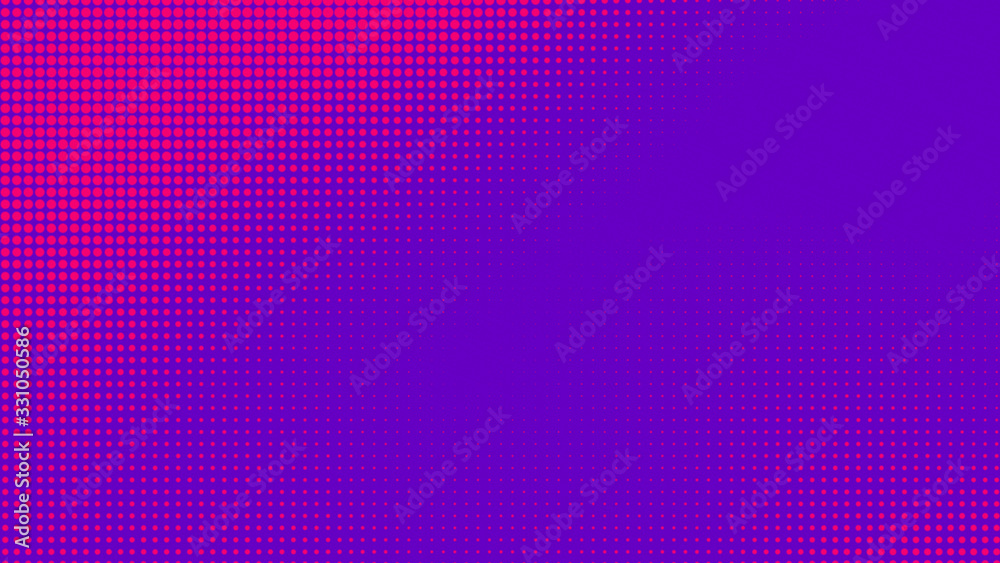 Dots halftone purple pink color pattern gradient texture with technology digital background. Pop art comics with nature graphic design. Dots halftone purple pink color pattern gradient texture with technology digital background. Pop art comics with nature graphic design.
