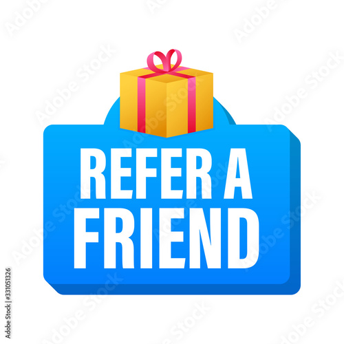 Refer a friend. Business success. Vector stock illustration