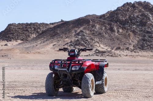 A vehicle for racing in the Sahara. Tours of the desert on Quad bikes. ATV safaris.