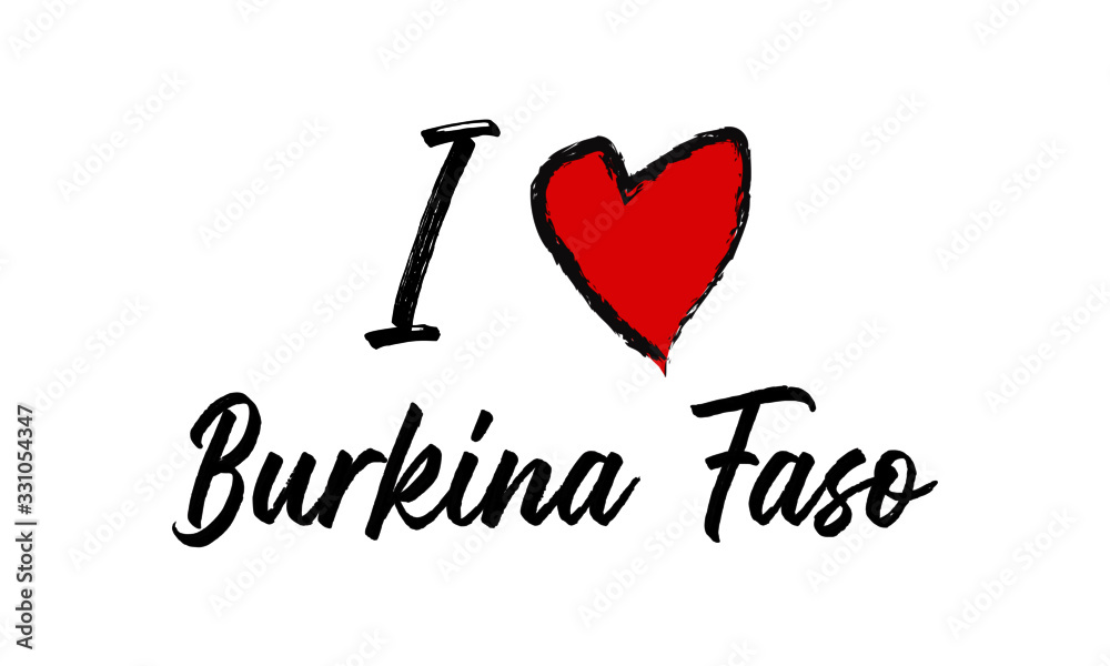 i love Burkina Faso Creative Cursive Text Typography Template. i love Burkina Faso Creative Cursive Text Typography Template.