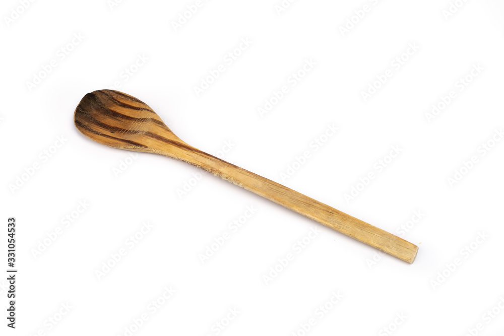 wooden kitchen spoon on white background wooden kitchen spoon on white background