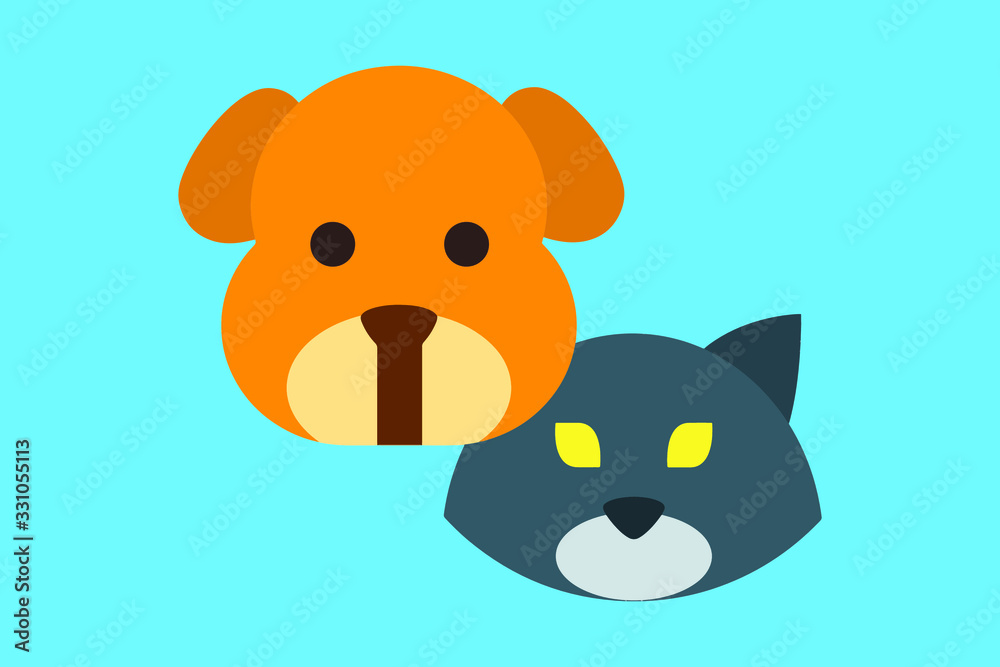 Illustration Vector of animal flat design vector Perfect for T Shirt design,logo,sticker Illustration Vector of animal flat design vector Perfect for T Shirt design,logo,sticker