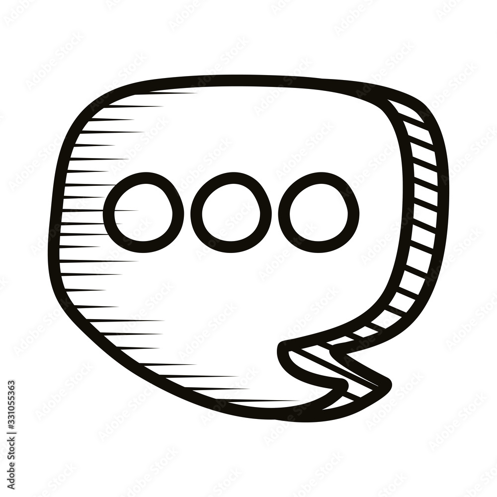 speech bubbles message doodle line style icon speech bubbles message doodle line style icon
