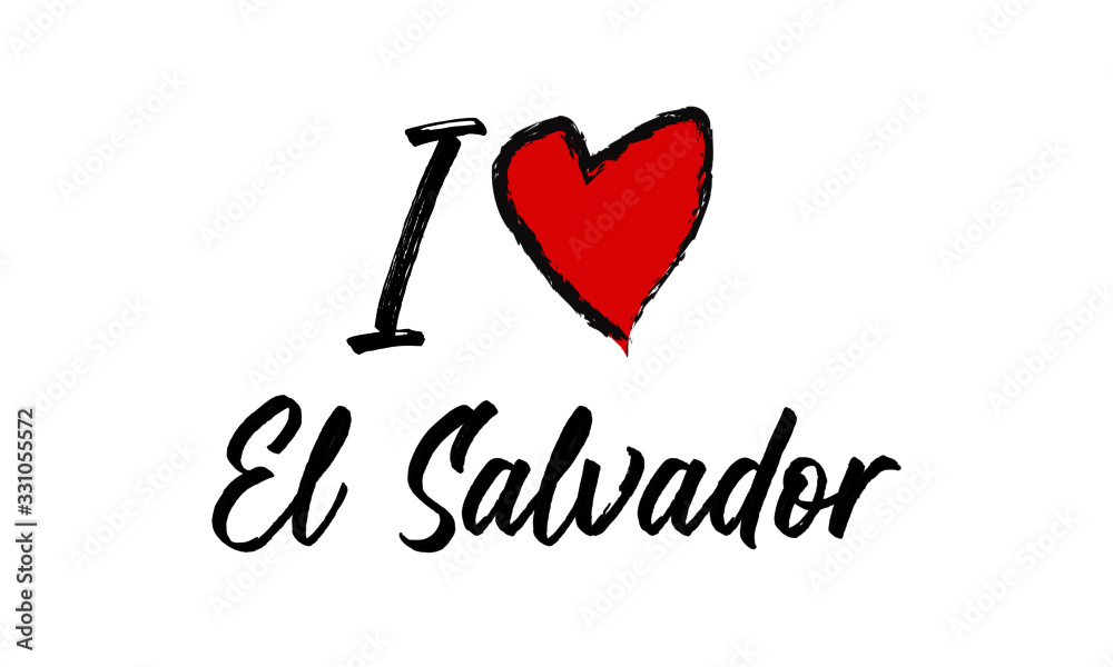 i love El Salvador Creative Cursive Text Typography Template. i love El Salvador Creative Cursive Text Typography Template.