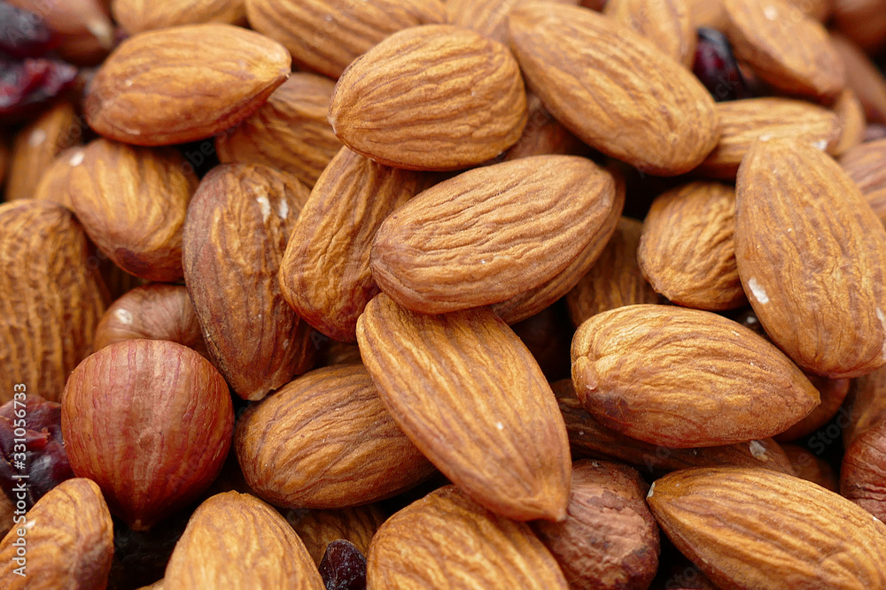 roasted dried almonds, close-up nuts crispy almonds, roasted dried almonds, close-up nuts crispy almonds,