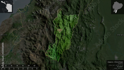 Zamora Chinchipe, Ecuador - composition. Satellite
