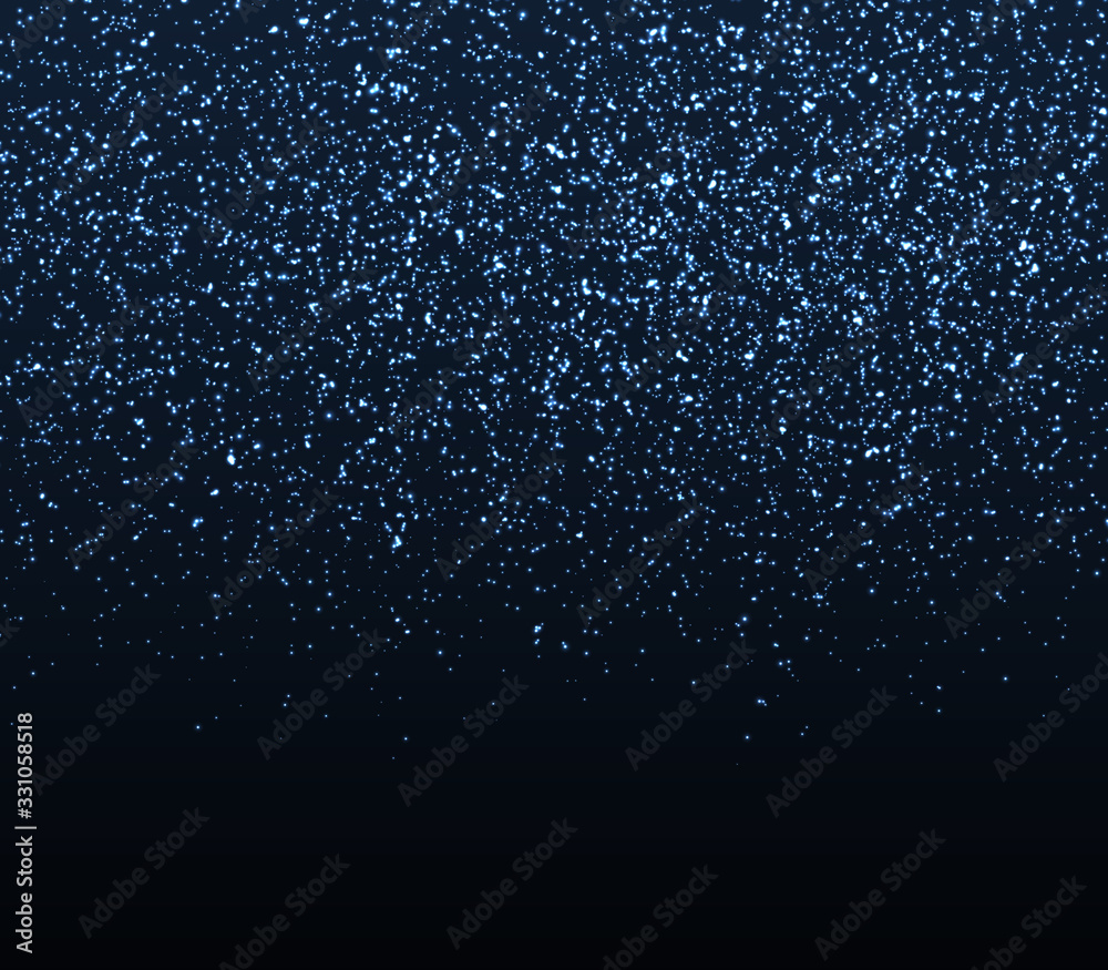 Glitter texture. Falling particles. Blue lights.