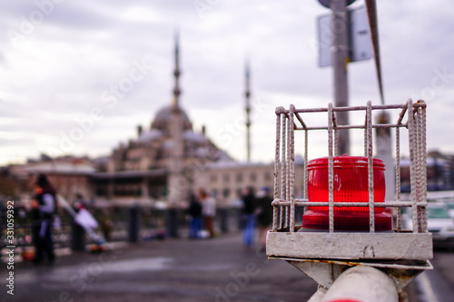 Photography street light in istanbul city