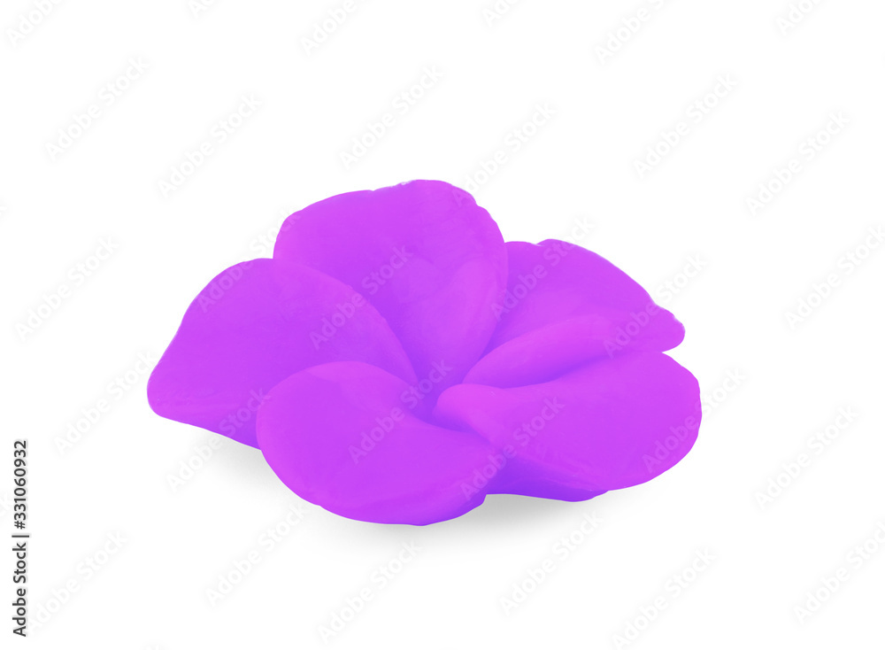 Isolated hand made soap in the shape of flower on white background Isolated hand made soap in the shape of flower on white background