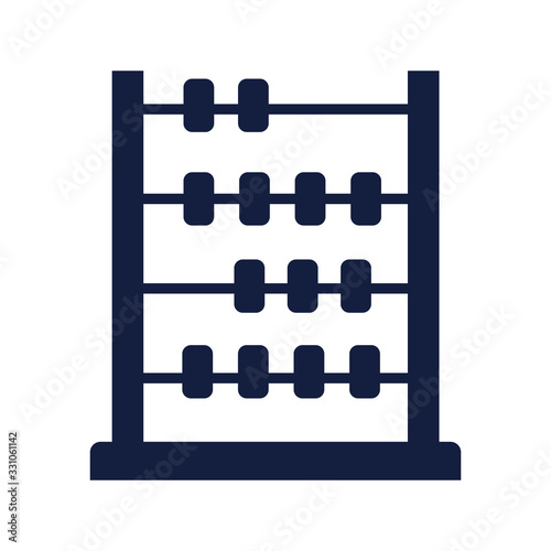 abacus math silhouette style icon