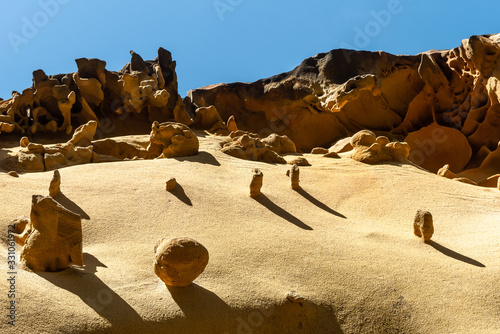 Gran Canto Sandstone in Jaizkibel mountain, Basque Country, Spain photo