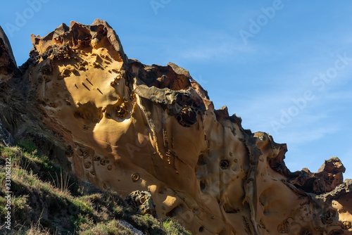 Gran Canto Sandstone in Jaizkibel mountain, Basque Country, Spain photo