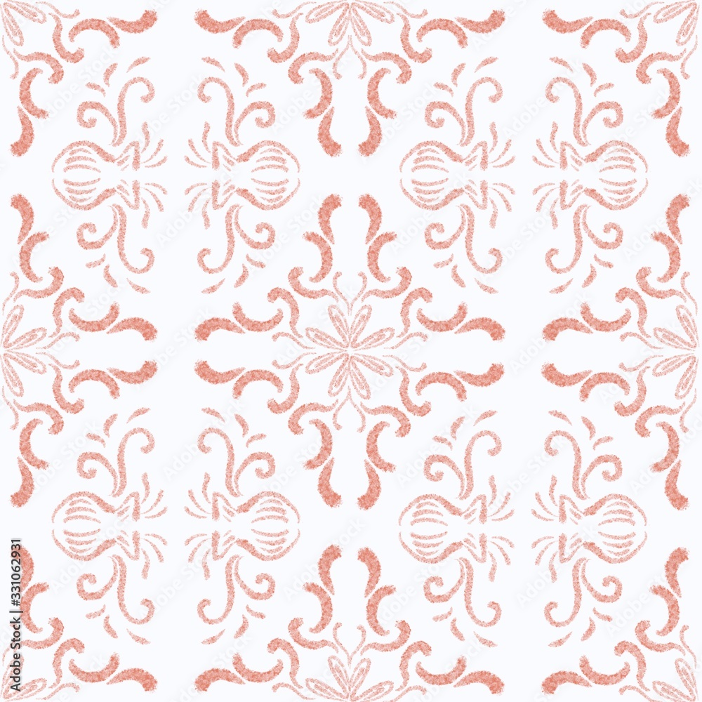 Fototapeta premium seamless pattern with flowers and leaves