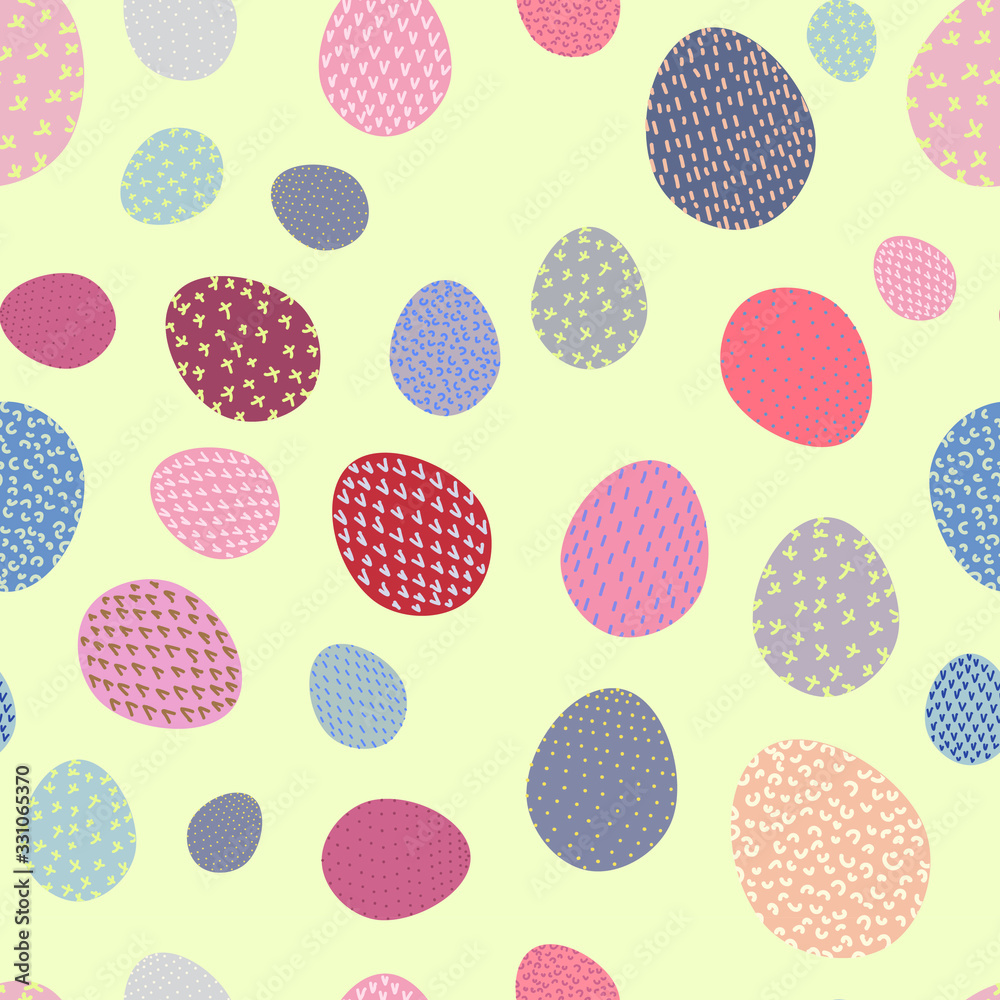 Easteren eggs collorfull modern vector seamless pattern. For textile, wrap paper, cards banner design. Easteren eggs collorfull modern vector seamless pattern. For textile, wrap paper, cards banner design.