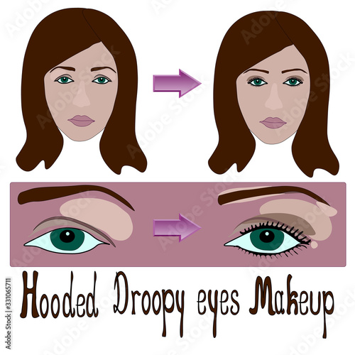 hooded and droopy eyes woman make up