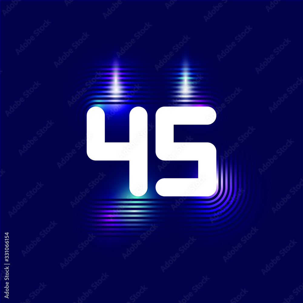 45th Year Anniversary Celebration Design. Vector illustration for the holiday. 45th Year Anniversary Celebration Design. Vector illustration for the holiday.