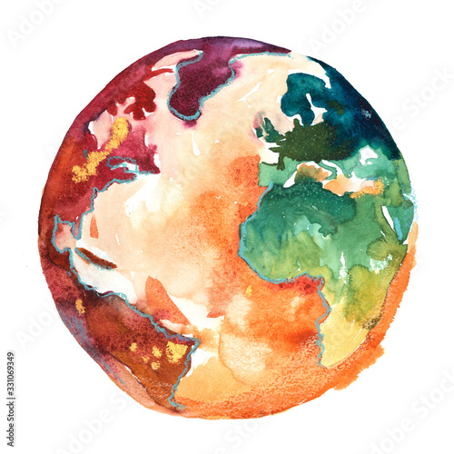 Earth planet. View of America and Africa.