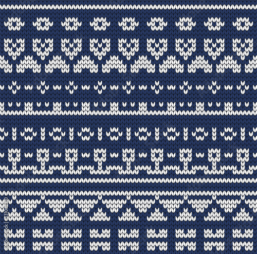 Seamless abstract fair isle pattern