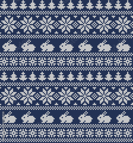 Winter decorative Norwegian seamless pattern