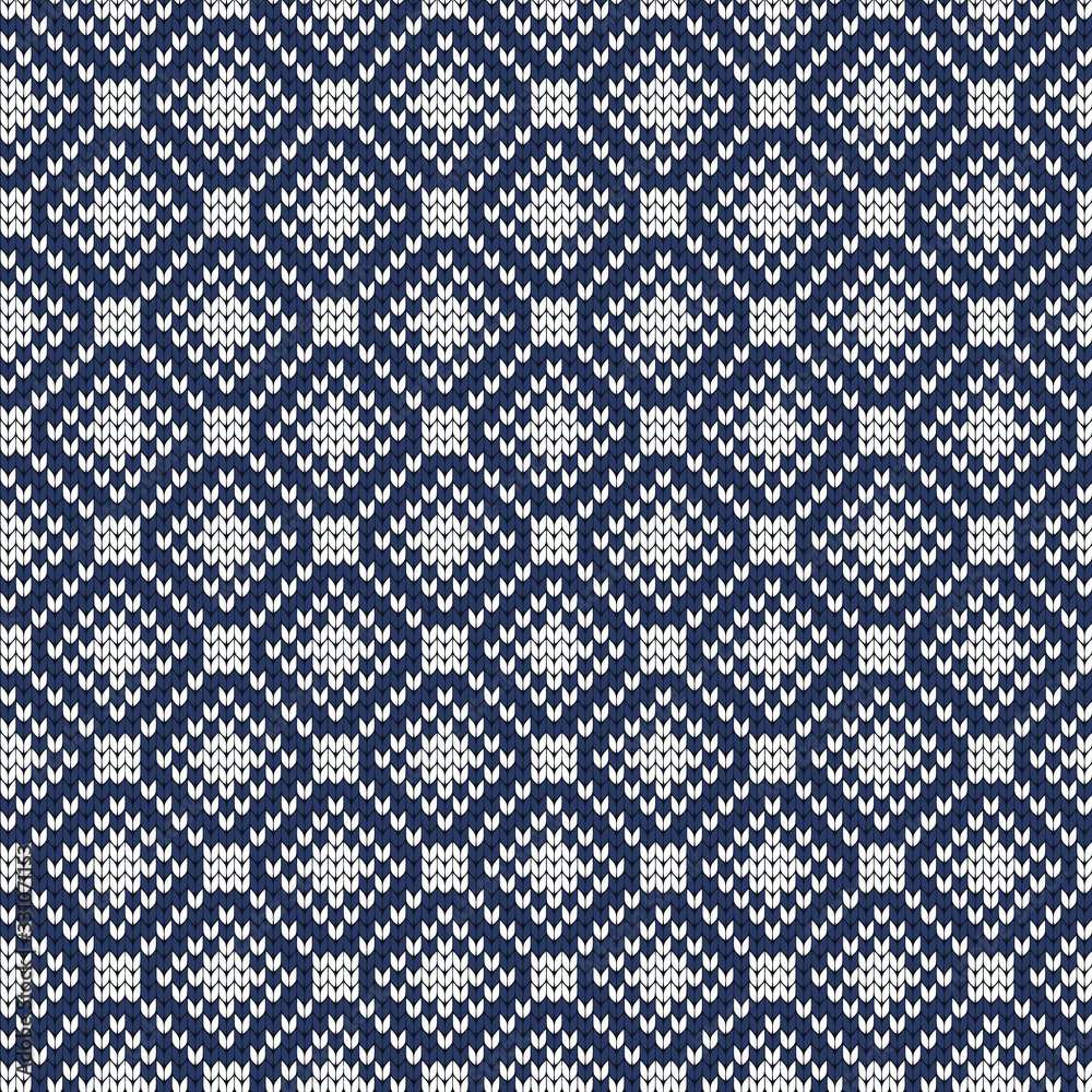 Knitted small geometric pattern rhombuses Knitted small geometric pattern rhombuses