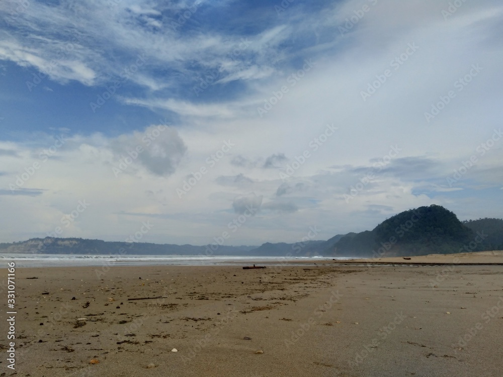 Beautiful beach with nature background. Good place to spent a holiday. Beautiful beach with nature background. Good place to spent a holiday.