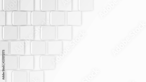 Loop able White hexagonal grid shape pattern wall footage background.
