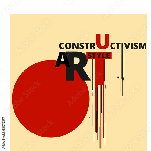 Wallpaper Mural Vector abstract black and red shapes Constructivism Art style design. Geometric figures creates futuristic compostion. Torontodigital.ca