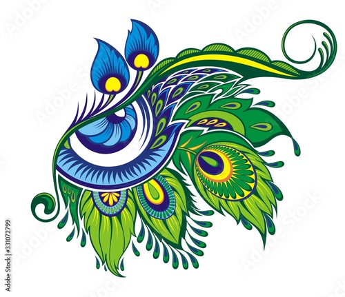 Peacock decorative eye isolated Vector .Exotic  eye symbol with feathers