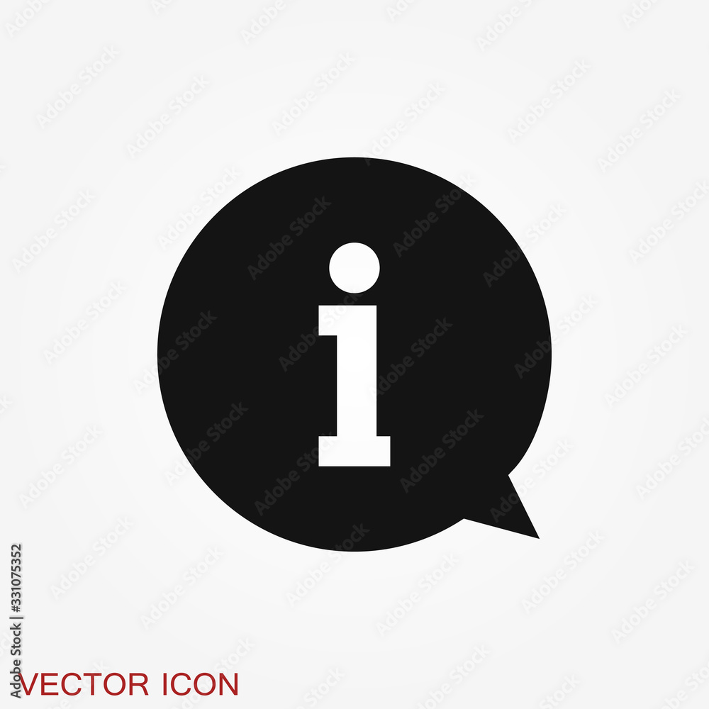 Information icon, vector symbol used for assistance and tourism Information icon, vector symbol used for assistance and tourism