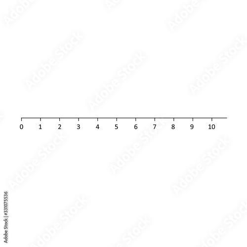 Measuring scale, markup for rulers. Stock Vector illustration isolated on white background.
