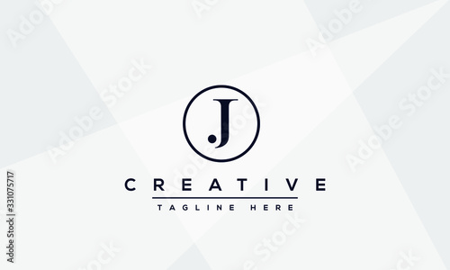 Abstract monogram letter J logo icon design template. Minimalist J JJ creative initial based vector template.