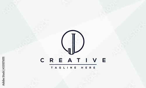 Abstract monogram letter J logo icon design template. Minimalist J JJ creative initial based vector template.
